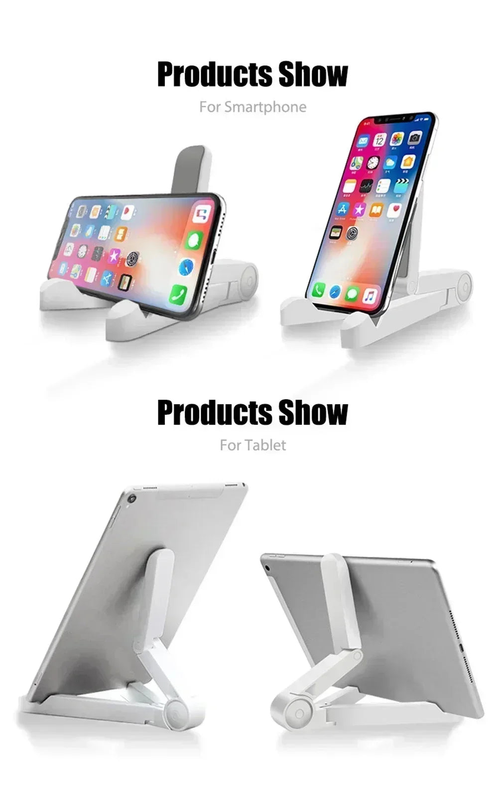 Multifunctional Foldable Tablet Stand Holder Universal for iPad Air/Pro Samsung Xiaomi Huawei Tablets & Phones  Adjustable Angle