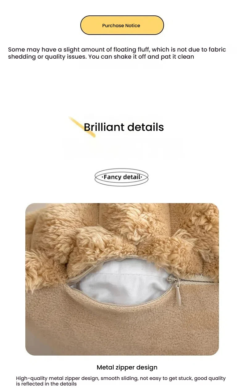 1PC Pineapple Grid  3D Soft Plush Throw Pillow Cover Decorative Cushion Case for Sofa Living Room Bedroom & Home Decor