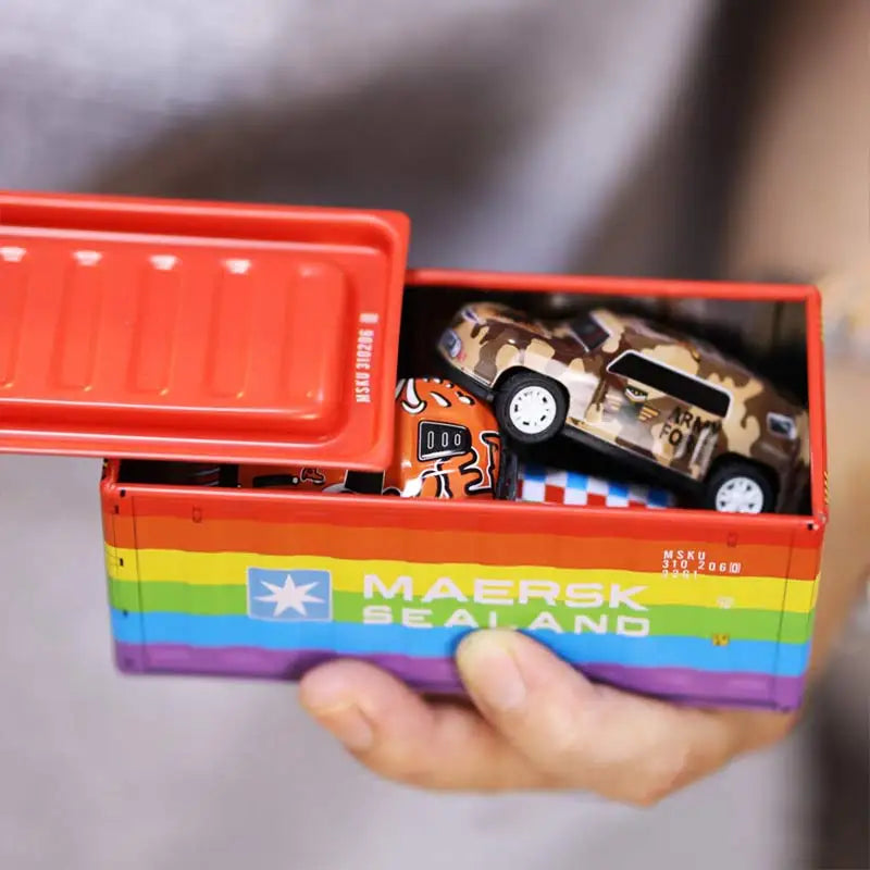 New Container Mini Iron Box Small Container Model Storage Box Creative Desktop Ornament Storage Rack Multi-Functional Metal Box