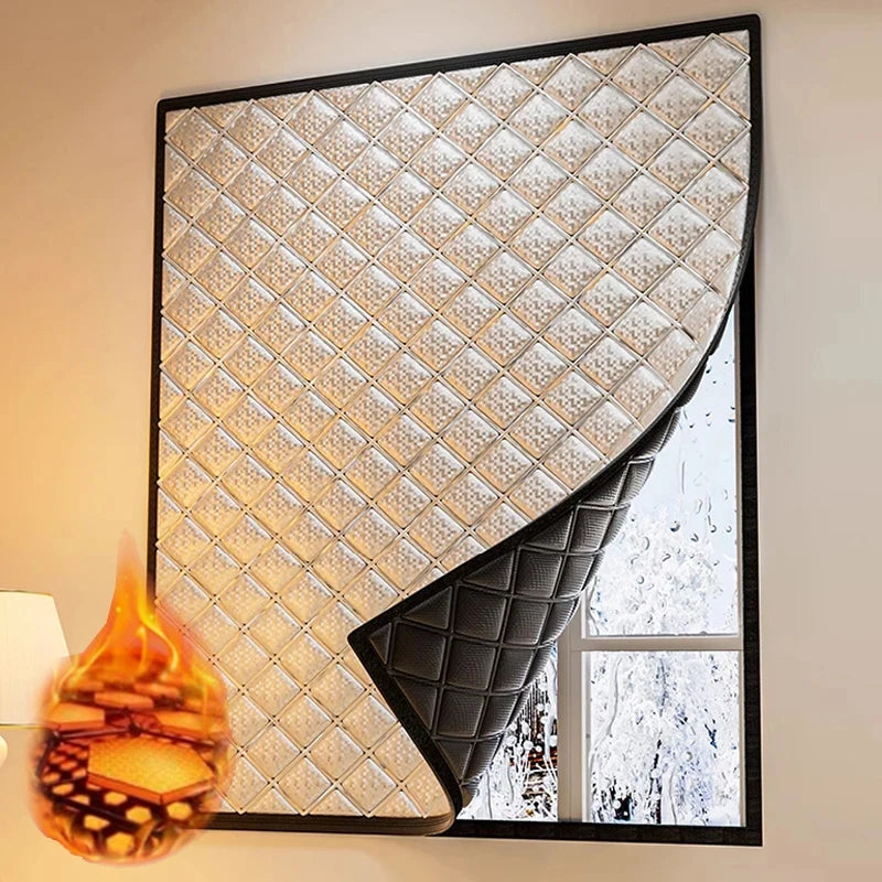 Warm curtains, cold and heat insulation, window screens, sun shading, sound insulation, double thickened warm curtains