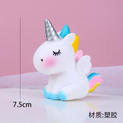 Rainbow Unicorn Cake Topper  Girl Baby Shower Birthday Decoration Kids Liked Unicorn Theme Decor Cupcake Party Baking Supplies