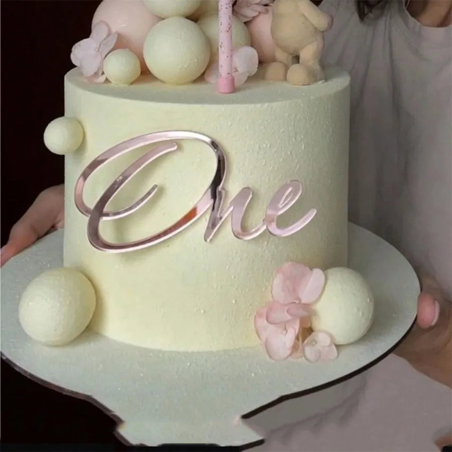 6pcs/3pcs  Acrylic Birthday Queen Gold Cake Topper Happy  Birthday Party Sides Cake Decorations  Accessories