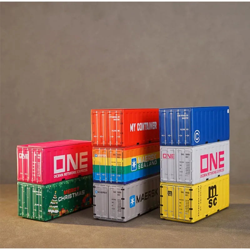 New Container Mini Iron Box Small Container Model Storage Box Creative Desktop Ornament Storage Rack Multi-Functional Metal Box