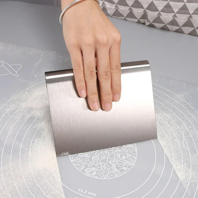 Stainless Steel Scale Cake Scraper DIY Dough Pastry Spatulas Buttercream Edge Smoother Cake Decorating Tools Baking Accessories