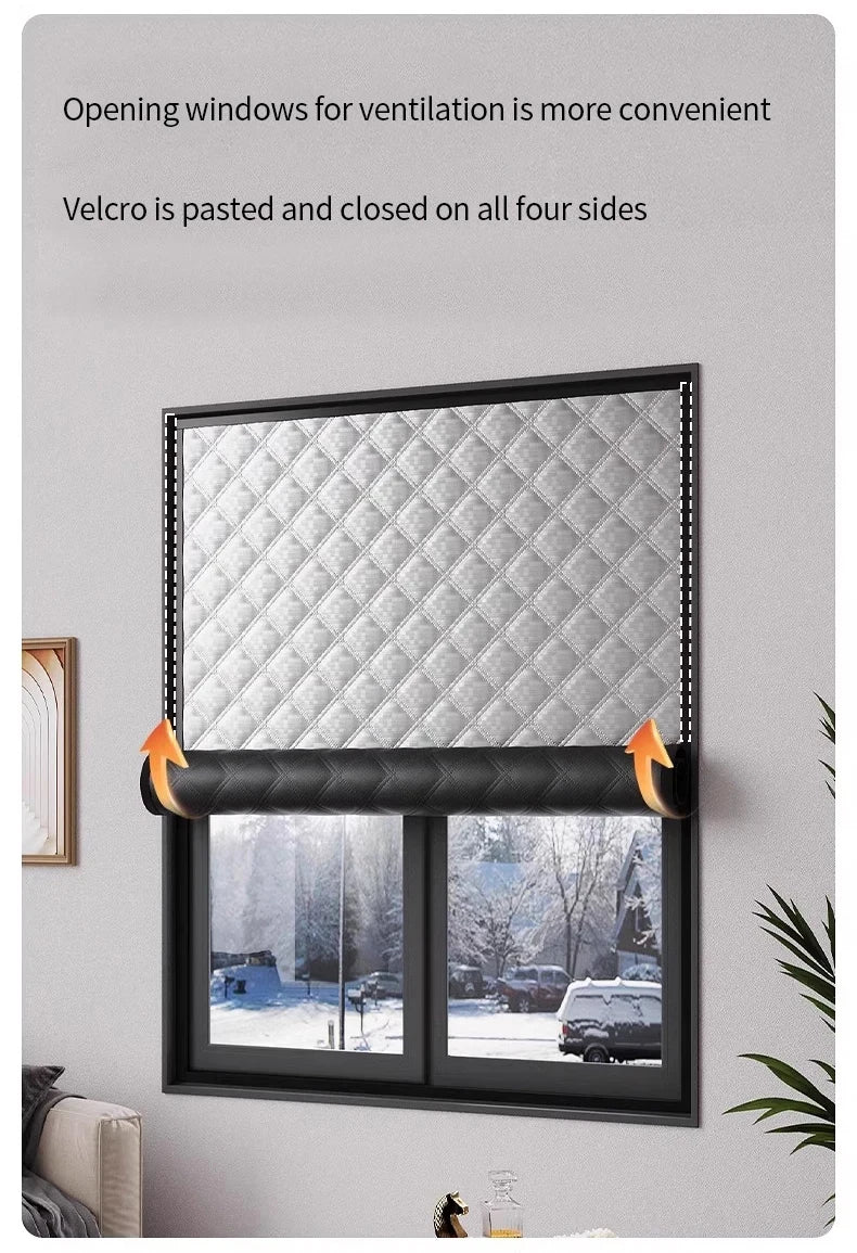 Warm curtains, cold and heat insulation, window screens, sun shading, sound insulation, double thickened warm curtains