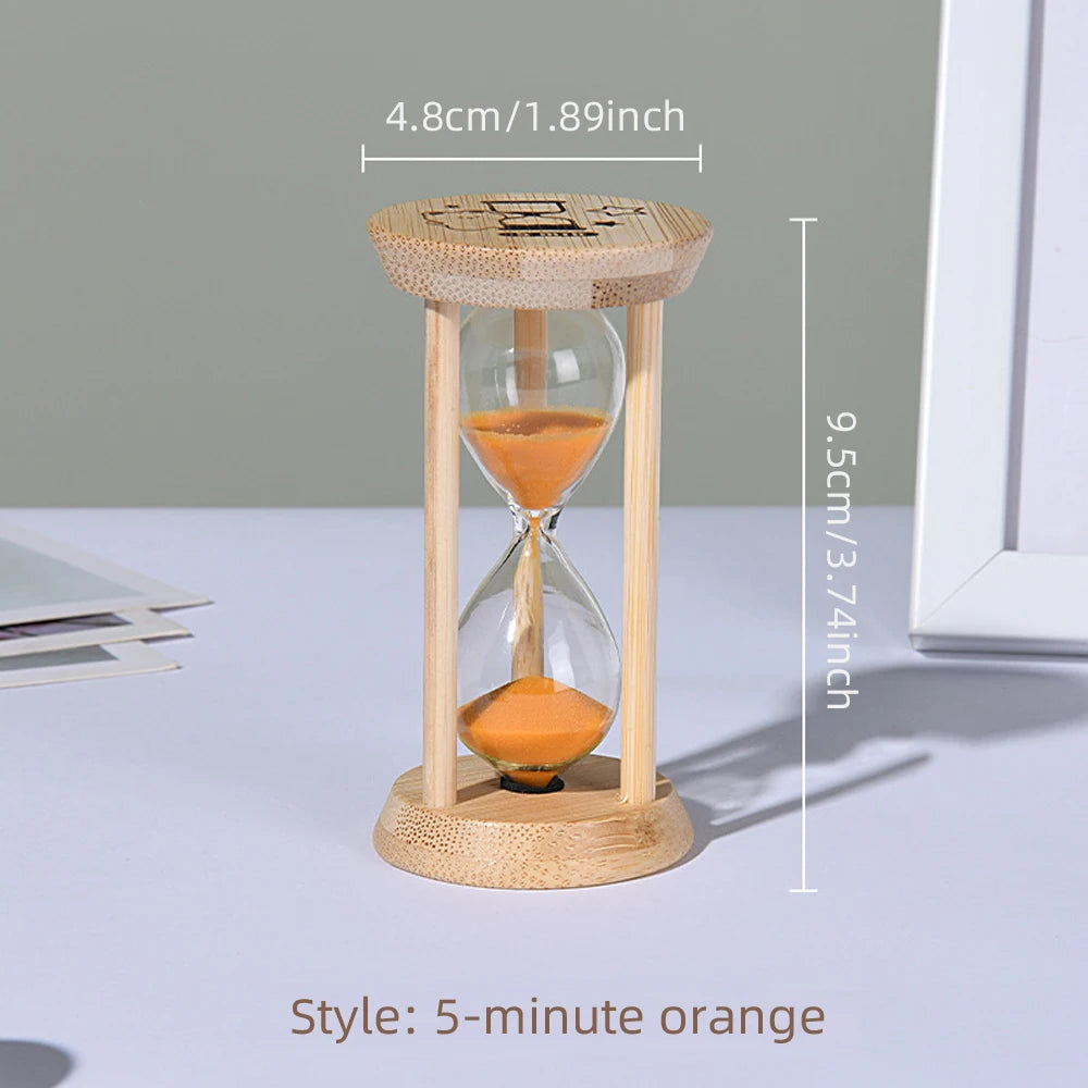 1PCS 3/5/10/15/30 Minutes Wooden Hourglass Timer Home Living Room Desktop Decoration Children Birthday Gift Portable Sand Clock