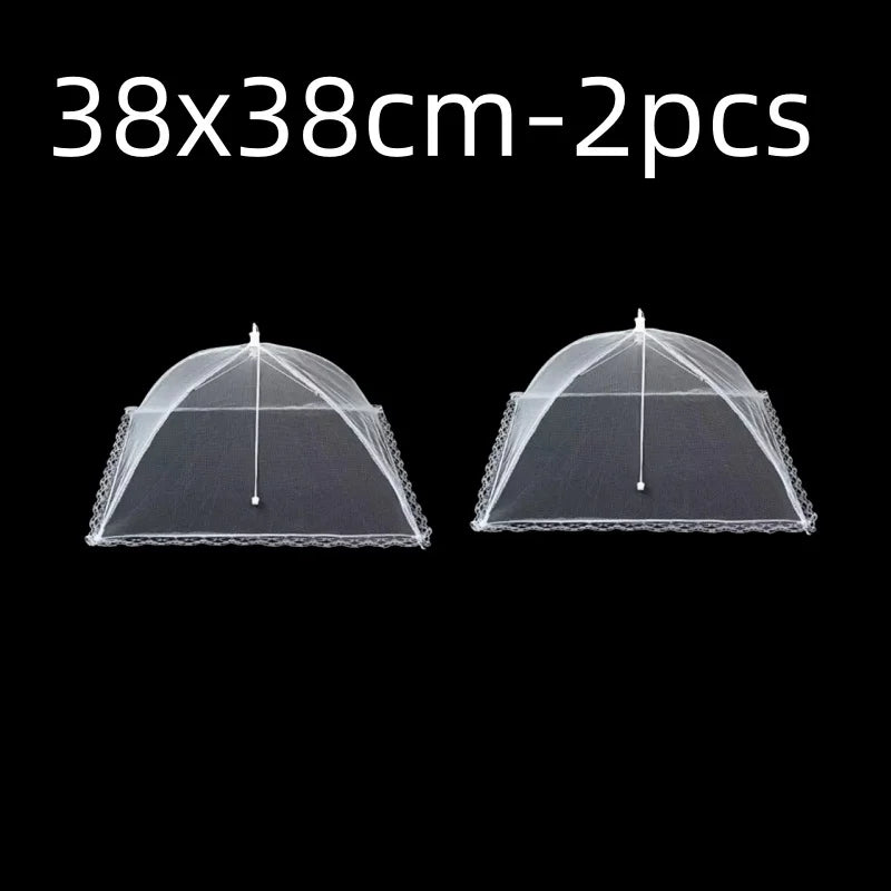 Foldable Food Mesh Cover Fly Anti Mosquito Pop-Up Food Cover Umbrella Meal Vegetable Fruit Breathable Cover Kitchen Accessories