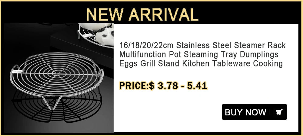 15.5-27.5cm Stainless Steel Steamer Rack Heavy Duty Round Durable Pot Pan Pressure Cooker Trivet Kitchen Cookware Accessories