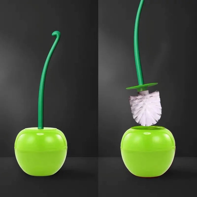 Toilet Brush Cherry Shape Lavatory Brush Holder Set Toilet Borstel Cepillo Wc Creative Lovely Lavatory Brush Toilet Cleaning