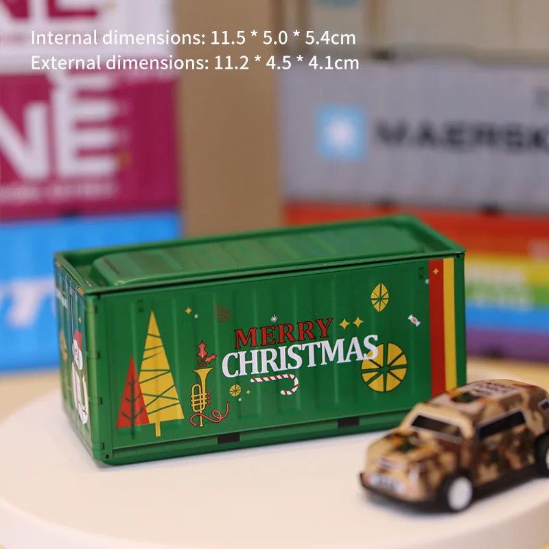 New Container Mini Iron Box Small Container Model Storage Box Creative Desktop Ornament Storage Rack Multi-Functional Metal Box