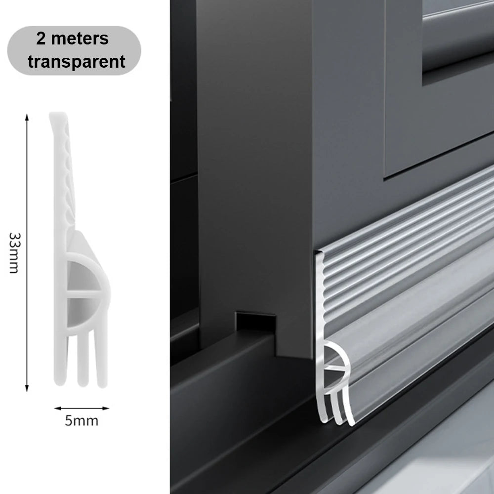 TPE Sliding Window Seal Strip Self Adhesive Triple Sound Insulation Windproof Anti-Cold Door Under Flexible Weatherstrip Tape