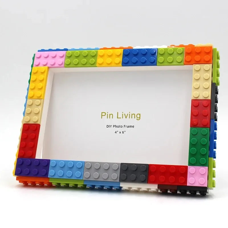 DIY Clourful Building Blocks Photo Frame For Home Decoration Creative Family Activity& Educational Gift