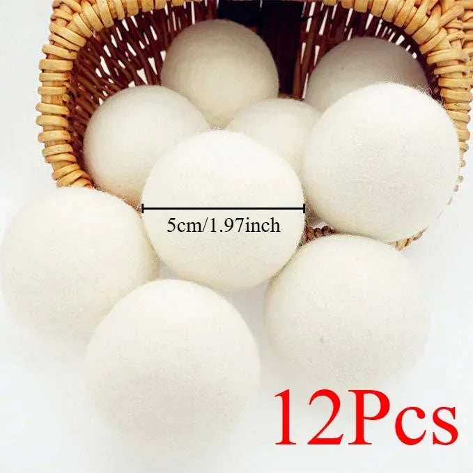 Wool Dryer Balls Reusable Natural Fabric Softener Laundry Washing Machine Accessories Home Washing Fleece Dryer Balls Clothes