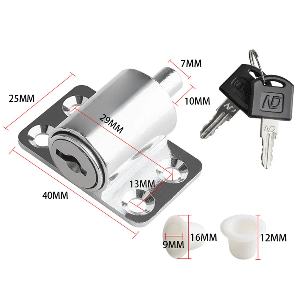 2 Keys 1 Set Sliding Door Window Locks with Baby Child Safety Protection Antitheft Aluminum Alloy Door Security Lock Catches