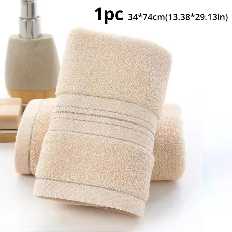 1 Pc Thickened Absorbent Bath Towel Soft Face Towel for Home