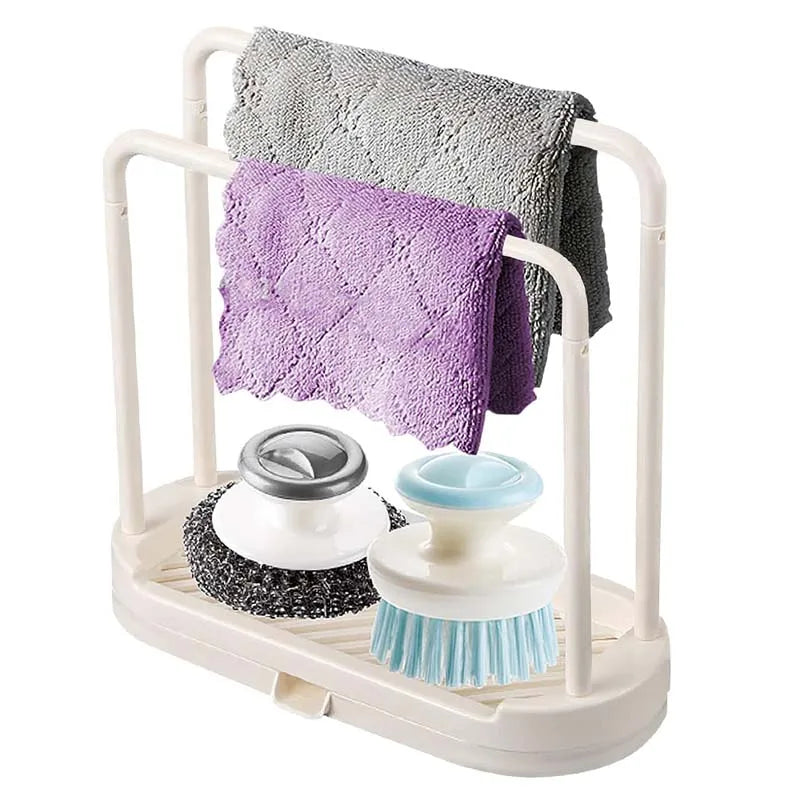 Kitchen Rag Drain Stand Kitchen Accessories Sink Drainage Shelf Sink Drain Storage Basket for Sponge Rag Wire Ball 1/2/3PCS