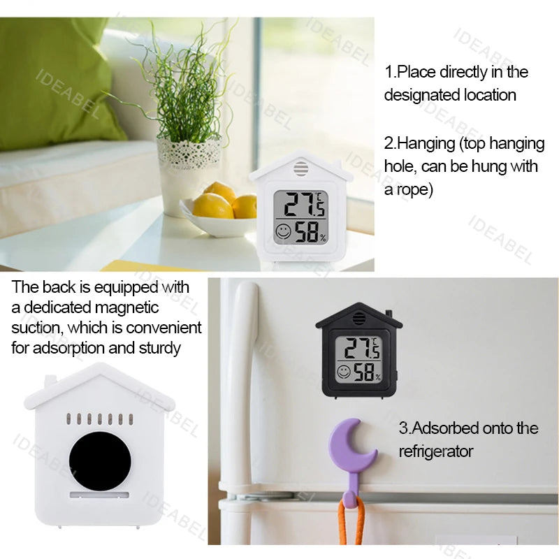 Mini LCD Digital Thermometer Hygrometer Indoor Room Temperature Humidity Meter Sensor Gauge Weather Station