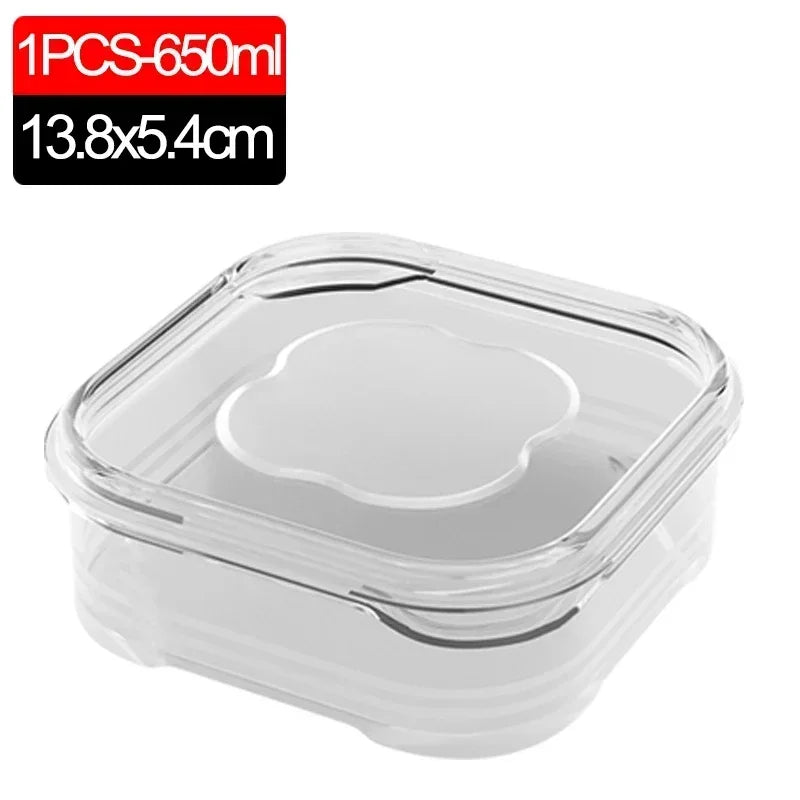 1/10PC Small Food Preservation Boxes Refrigerator Frozen Meat Vegetable Fresh-Keeping Box Transparent Kitchen Sealed Storage Box