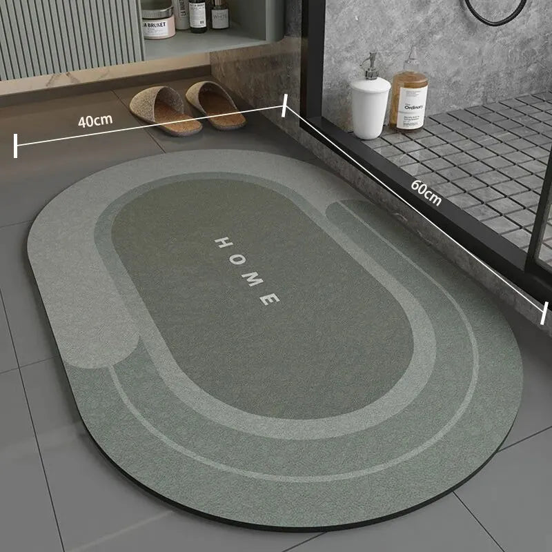 1pc 40*60cm Super Absorbent Floor Mat For Bathroom Non Slip, Fast Drying Soft, Carpet Shower Tub Outdoor Doormat