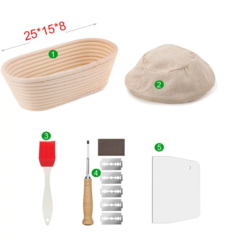Rattan Bread Proofing Basket Bread Basket Oval Rattan Wicker Dough Fermentation Sourdough Banneton