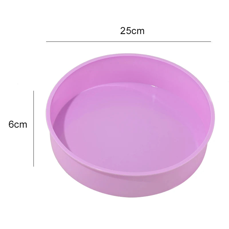 4 6 8 10 Inch Round Shape Mold Silicone Small Cake Baking Pan Mousse Fondant Cylinder Mould For Pastry Dessert Jelly Wholesale