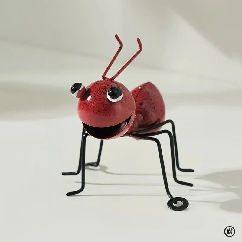 Metal Ants Garden Decoration, Fence Lawn Bedroom Living Room Hanging Wall Decoration, 3D Sculpture Ants Art Decoration Ornament