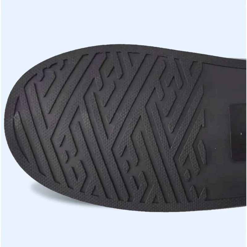 Reusable Anti-Slip PU Leather Waterproof Shoes Cover Water Boots Cycling Hiking Overshoes Rain Snow Wet Sand Shoes Protectors