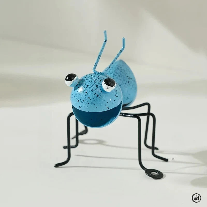 Metal Ants Garden Decoration, Fence Lawn Bedroom Living Room Hanging Wall Decoration, 3D Sculpture Ants Art Decoration Ornament
