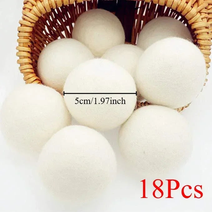 Wool Dryer Balls Reusable Natural Fabric Softener Laundry Washing Machine Accessories Home Washing Fleece Dryer Balls Clothes