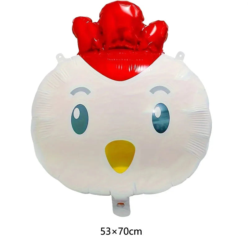 7pcs Farm Animal Balloons for Farm Birthday Party Decorations Supplies Cow Donkey Sheep Pig Chicken Foil Balloon Baby Shower