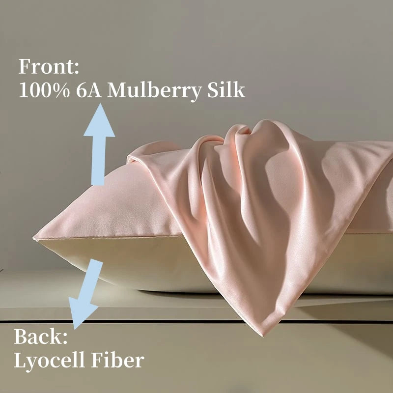 100% Natural Mulberry Silk Pillowcase Luxury 6A 25 Momme Pillow Cases for Hair and Skin With Hidden Zipper Pillow Cover
