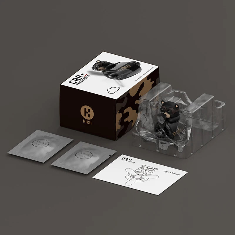 Rotating airplane pilot bear car air fresheners accessories interior decorations fan vent clips perfume fragrance diffuser aroma