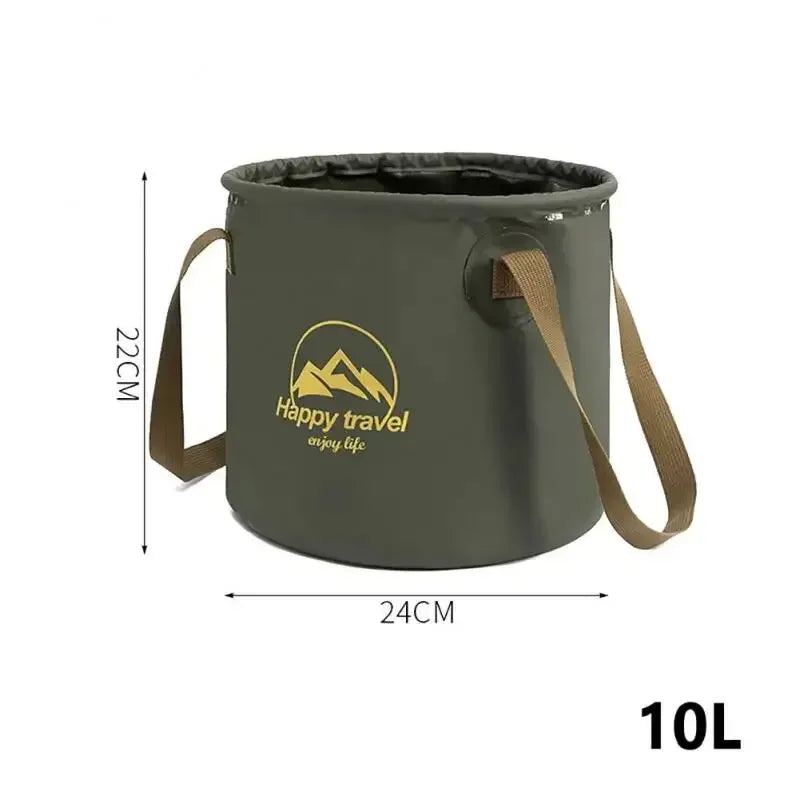 5/10/20L Outdoor Multifunctional Bucket Collapsible Portable Travel Bucket Large Capacity Carrying Bucket Camping Fishing Bucket