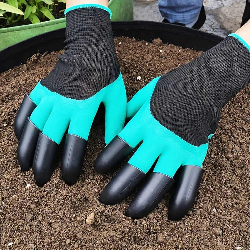 Garden Gloves With Claws - Dig, Plant, Weed & Seed Effortlessly - Protect Your Fingers & Nails