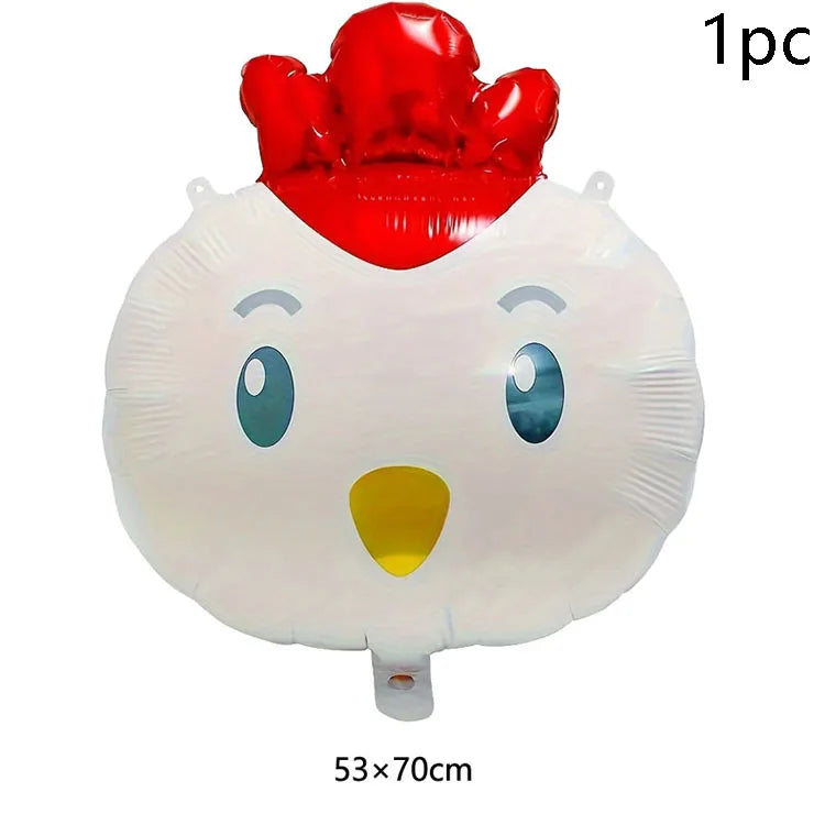 7pcs Farm Animal Balloons for Farm Birthday Party Decorations Supplies Cow Donkey Sheep Pig Chicken Foil Balloon Baby Shower