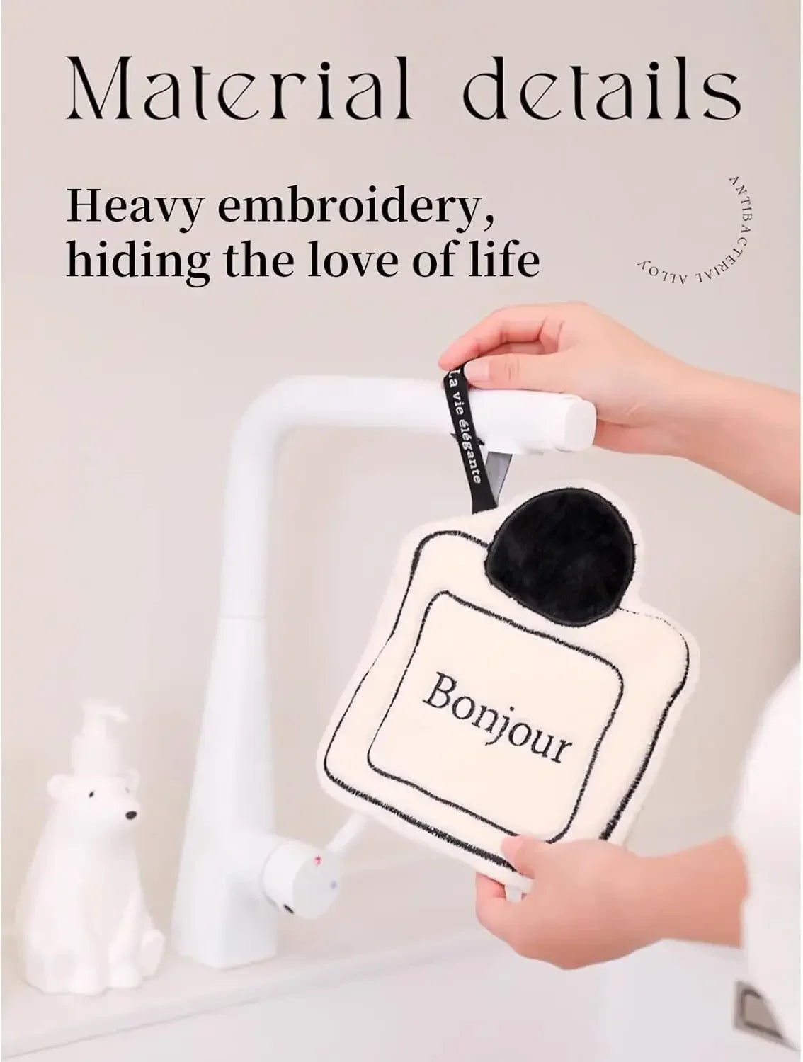 Hand Towel Soft and Skin-friendly Face Towel Hanging Double-layer Thickened Speed Dry Absorbent Hand Cloth for Kitchen Bathroom