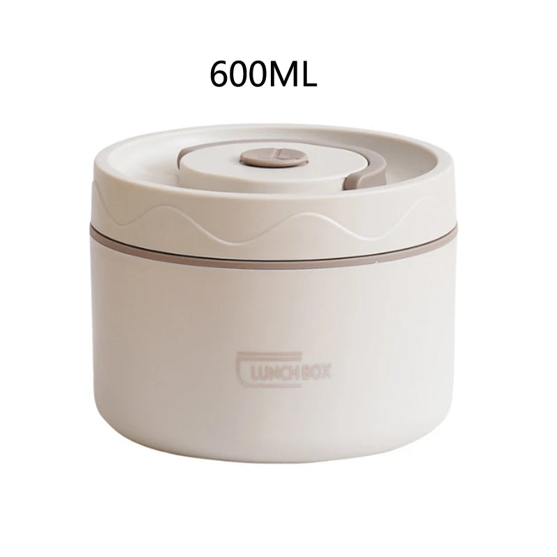 304 Stainless Steel Insulated Lunch Box with Storage Bag Portable Double-layer Covered Lunch Box Office Student Sealed Lunch Box