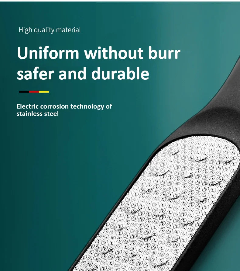 High-Quality 304 Stainless Steel Foot File Double Sided Callus Remover For Dead Skin Professional Pedicure Tools Callous Scraper