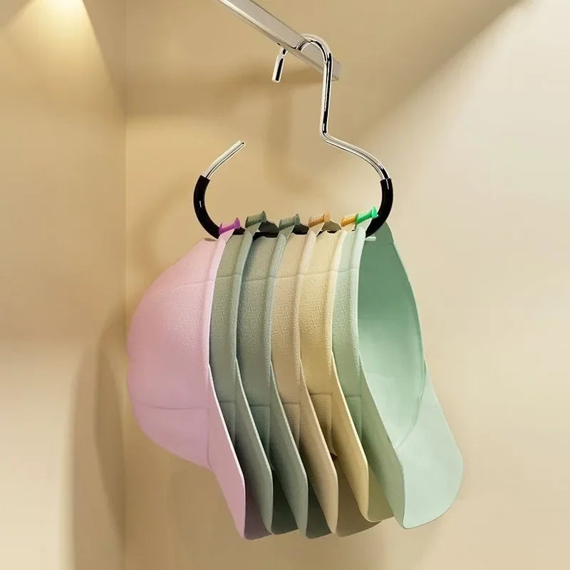Durable Circle Ring Hat Hanger Non-marking Non-slip Hat Storage Hook Scarf Towel Tie Hanging Rack