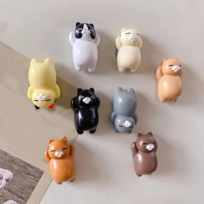 6/8Pcs, cartoon cat refrigerator magnets, decorative refrigerator magnets, kitchen and home decor