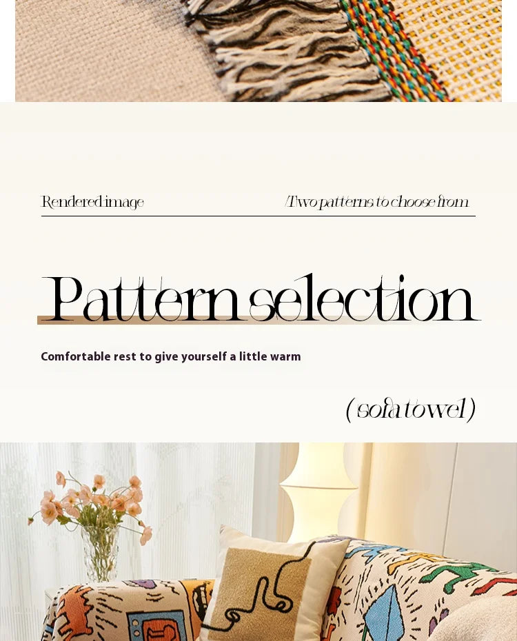 Sofa Cushion Cloth Double Sided Sofa Cover Thick Non-Slip Sofa Cover Full Cover Knee Blanket Cover Cloth Sofa Blanket