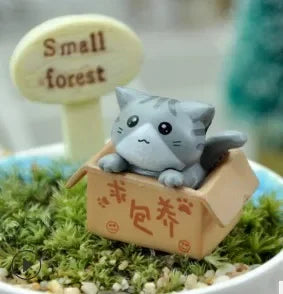 Kawaii Mini Cat Ornament Garden kitten statue Gift For Kids Children Baby Room Decoration Toy Miniature Figurines Home Decor