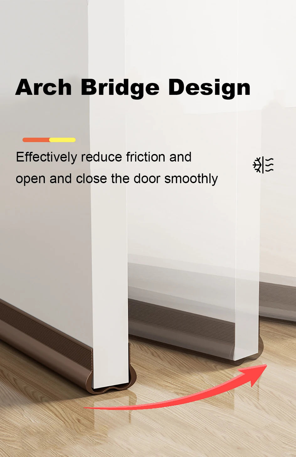 Flexible Door Bottom Sealing Strip Door Gap Soundproofing Wind and Dust Proof Weather Strip Under Door Draft Stopper Tape