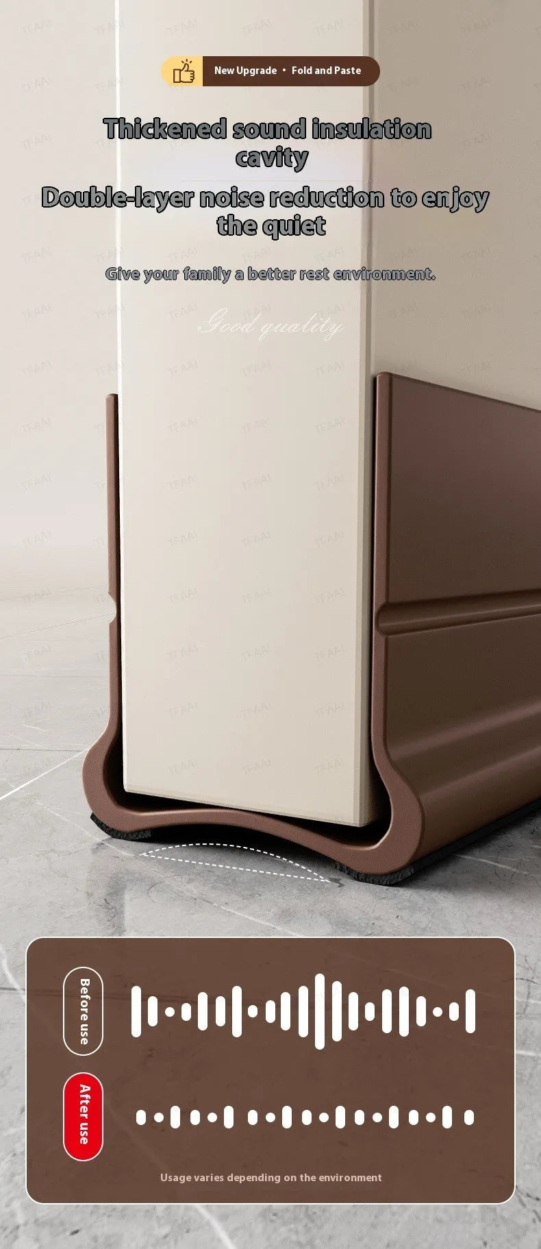 Flexible Door Bottom Sealing Strip Door Gap Soundproofing Wind and Dust Proof Weather Strip Under Door Draft Stopper Tape