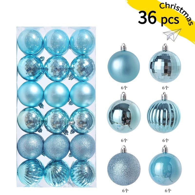 1Box 3/4cm Christmas Balls Christmas Tree Ornaments Xmas Hanging Tree Pendants Home Party Christmas Tree Decor New Year Gifts