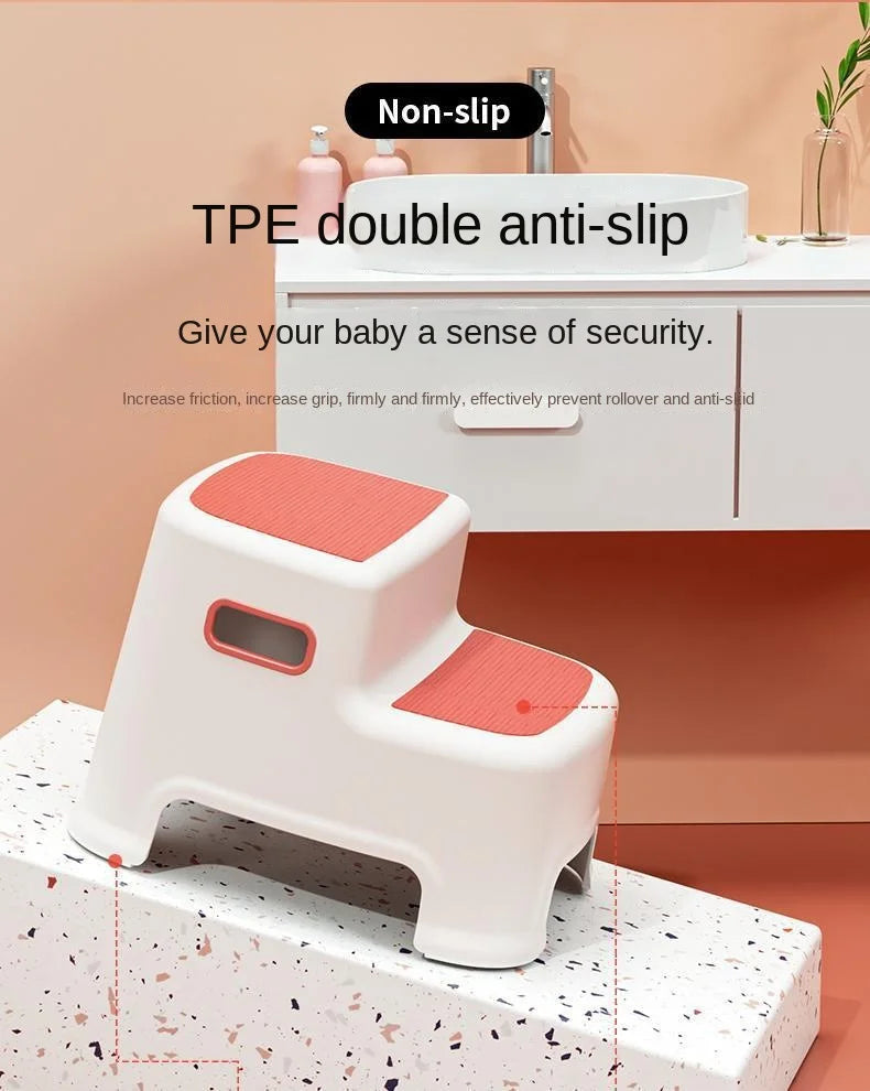 Children's Ottoman Baby Step Chair Stool Small Bench Hand Washing Step Children's Stool Non-Slip Footstool Stand Stool