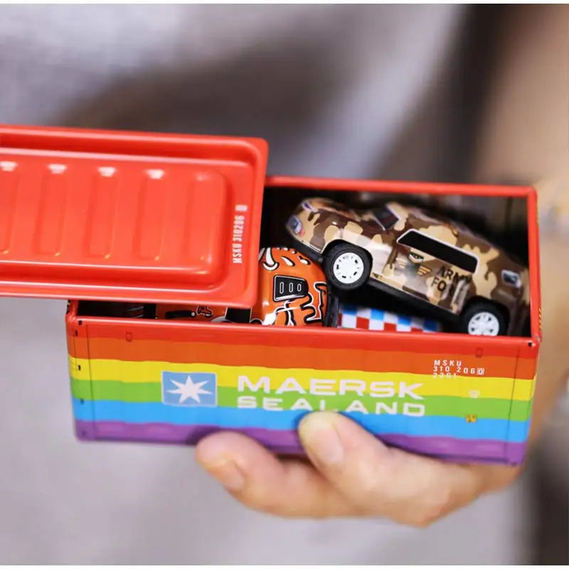 New Container Mini Iron Box Small Container Model Storage Box Creative Desktop Ornament Storage Rack Multi-Functional Metal Box