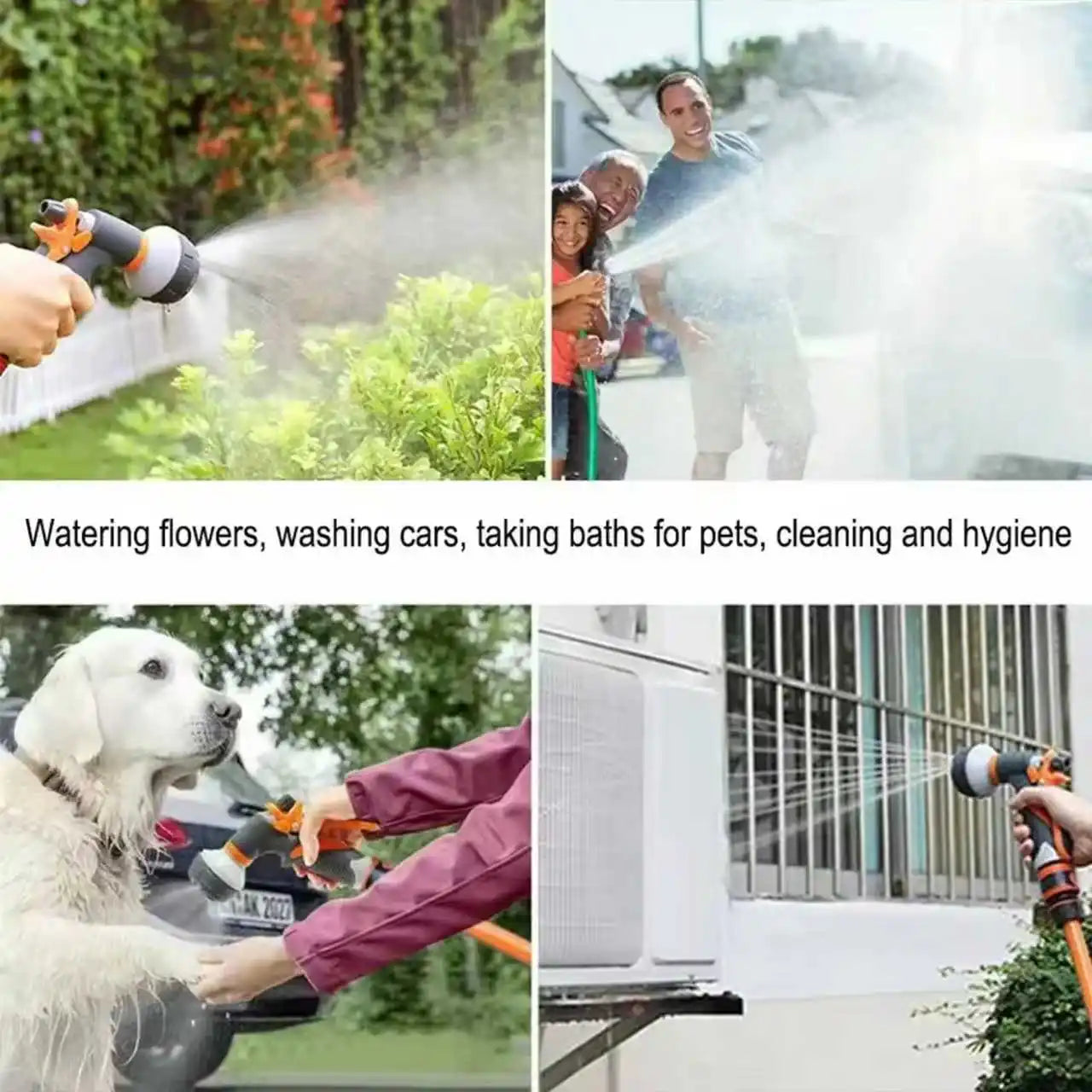 Many Pattern Garden Water Gun Hose Nozzle Mutifunctional Household Car Washing Yard Water Sprayer Pipe Tube Nozzle SprinkleTools