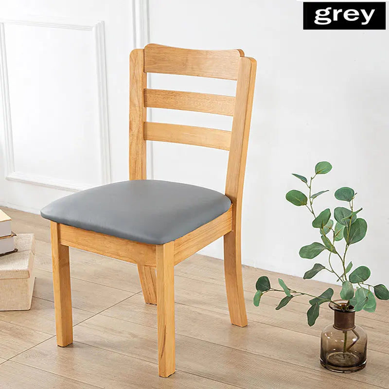 aterproof PU Chair Cushion Cover For Kitchen Dining Room Leather Seat Cover Dining Room Chair Seat Cushion Cover Solid Color
