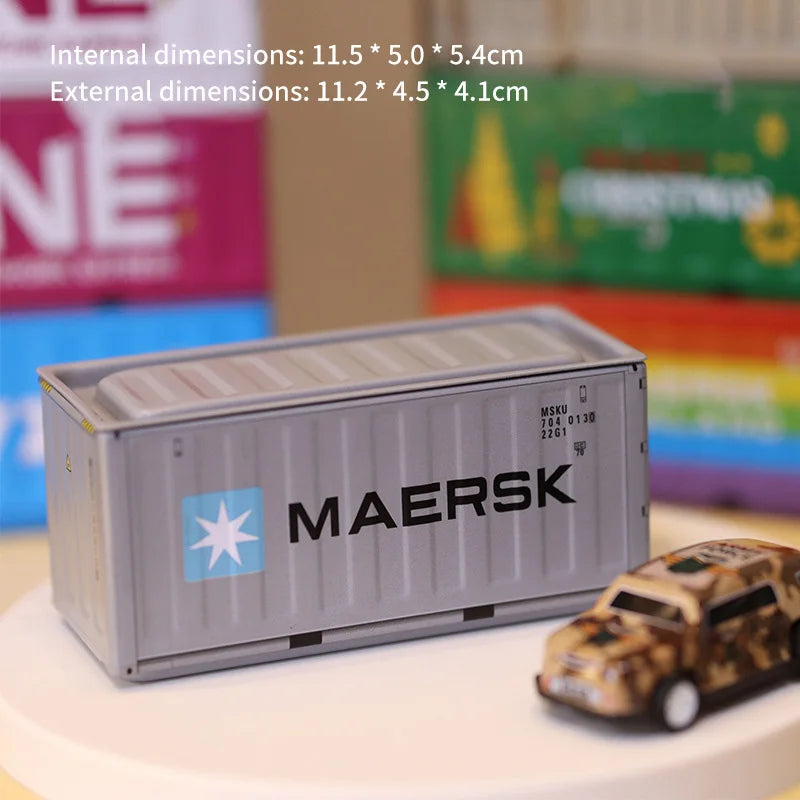 New Container Mini Iron Box Small Container Model Storage Box Creative Desktop Ornament Storage Rack Multi-Functional Metal Box